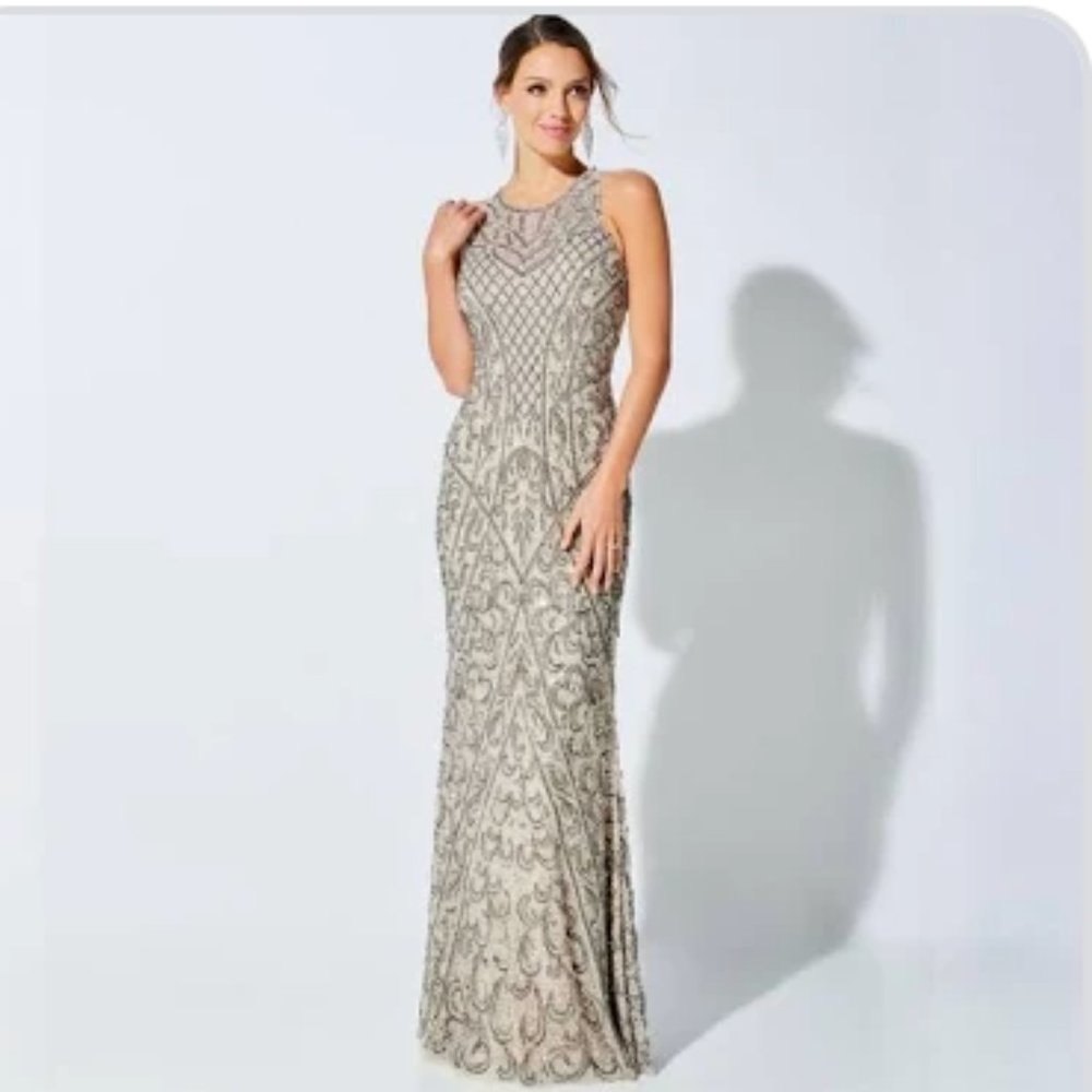 Ivonne D by Mon Cheri - 221D55 Jewel Sheath Evening Dress Size 14